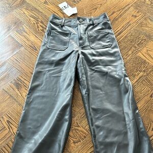 NWT Zara Faux Leather Pants